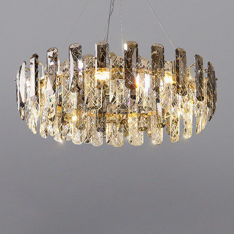 WOMO Smoked Crystal Round Chandelier-WM2363