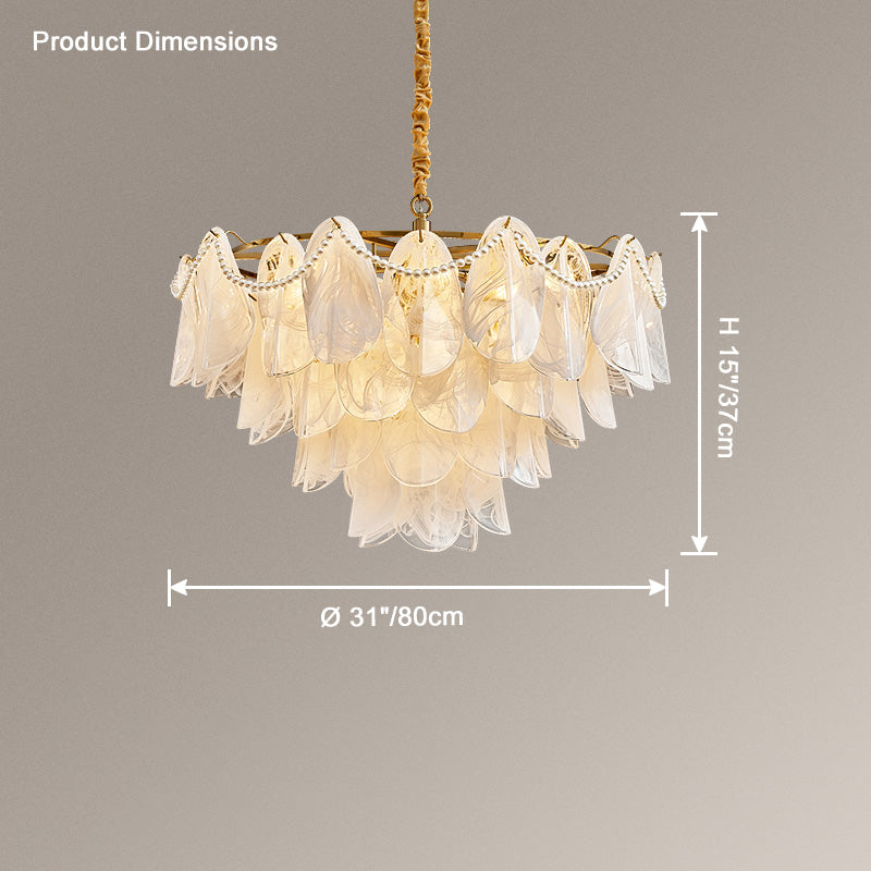 WOMO Tiered Glass Chandelier-WM2376