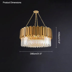 WOMO  Prism Crystal Tiered Chandelier-WM2185