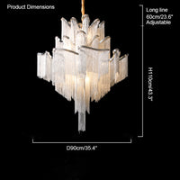 WOMO Fringe Tiered Chandelier-WM2079