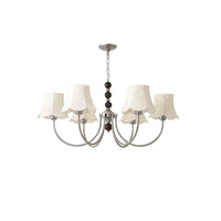 WOMO Fabric Shaded Swoop Arm Chandelier-WM2369