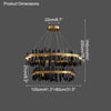 WOMO Iceberg Round Black Gold Chandelier-WM2183 thumbnail