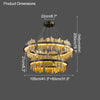 WOMO Iceberg Round Black Gold Chandelier-WM2183 thumbnail