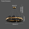 WOMO Iceberg Round Black Gold Chandelier-WM2183 thumbnail