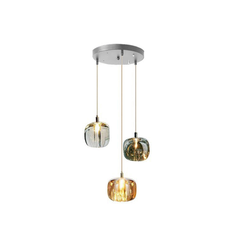 WOMO Colored Glass Multi Pendant Chandelier-WM2111