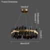 WOMO Iceberg Round Black Gold Chandelier-WM2183 thumbnail