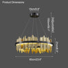 WOMO Iceberg Round Black Gold Chandelier-WM2183 thumbnail