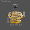 WOMO Iceberg Round Black Gold Chandelier-WM2183 thumbnail