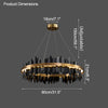 WOMO Iceberg Round Black Gold Chandelier-WM2183 thumbnail