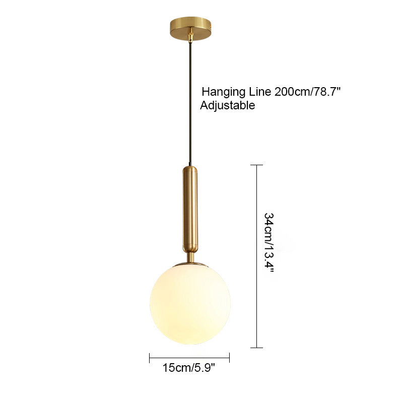 WOMO Glass Globe Pendant Light-WM2097