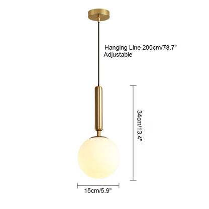 WOMO Glass Globe Pendant Light-WM2097