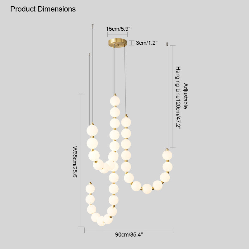 WOMO String Pearl Chandelier-WM2102