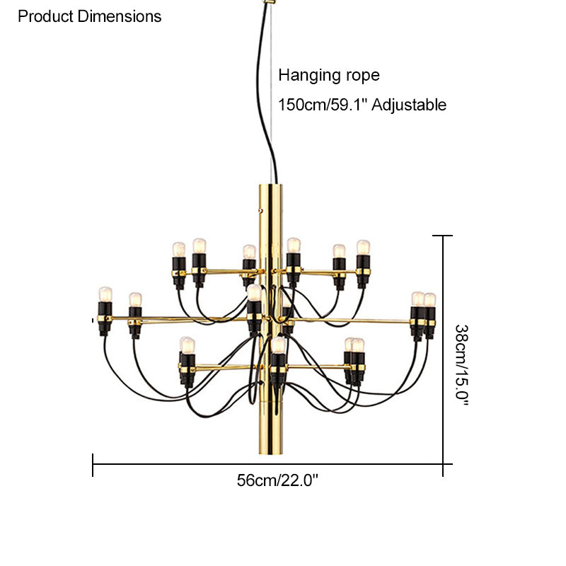 WOMO Tiered Modern Candle Chandelier-WM2203