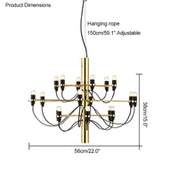 WOMO Tiered Modern Candle Chandelier-WM2203