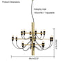 WOMO Tiered Modern Candle Chandelier-WM2203 thumbnail