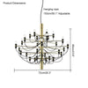 WOMO Tiered Modern Candle Chandelier-WM2203 thumbnail