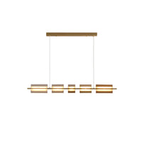 WOMO Amber/Smoked Glass Linear Chandelier-WM2221