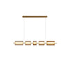 WOMO Amber/Smoked Glass Linear Chandelier-WM2221 thumbnail