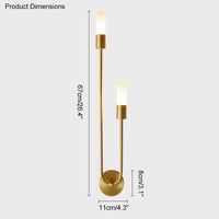 WOMO Black and Brass Modern Candelabra Wall Sconce-WM6096