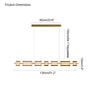 WOMO Amber/Smoked Glass Linear Chandelier-WM2221 thumbnail