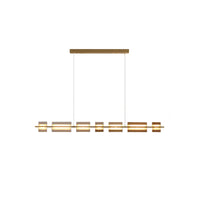 WOMO Amber/Smoked Glass Linear Chandelier-WM2221