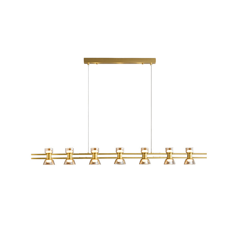 WOMO Brass Linear Chandelier-WM2225