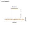 WOMO Amber/Smoked Glass Linear Chandelier-WM2221 thumbnail