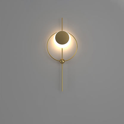 WOMO Eclipse Brass Sculptural Wall Sconce-WM6058