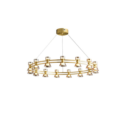 WOMO Double Circular Brass Chandelier-WM2224