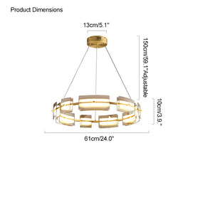 WOMO Tiered Circles Glass Chandelier-WM2220