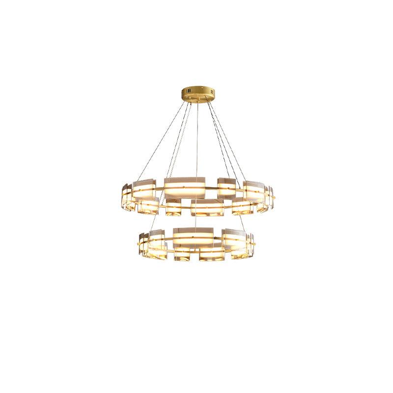 WOMO Tiered Circles Glass Chandelier-WM2220