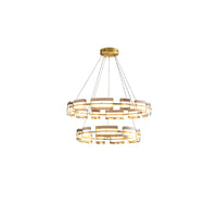 WOMO Modern Tiered Glass Chandelier-WM2220