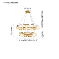 WOMO Modern Tiered Glass Chandelier-WM2220