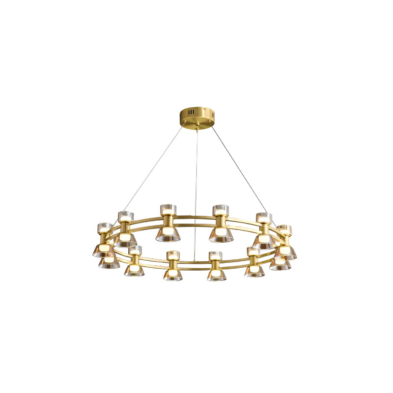 WOMO Double Circular Brass Chandelier-WM2224