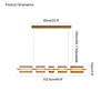 WOMO Amber/Smoked Glass Linear Chandelier-WM2221 thumbnail