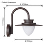 WOMO Gooseneck Outdoor Wall Light-WM9153 thumbnail