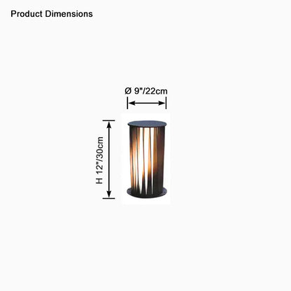 WOMO Decorative Solar Bollard Light-WM9179