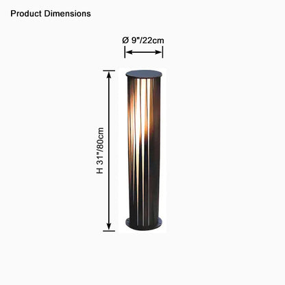 WOMO Decorative Solar Bollard Light-WM9179