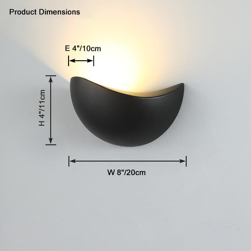 WOMO Crescent Outdoor Wall Light-WM9181