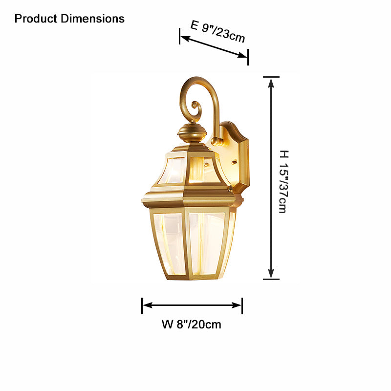 WOMO Colonical Gold Outdoor Sconce-WM9199