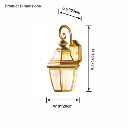 WOMO Colonical Gold Outdoor Sconce-WM9199