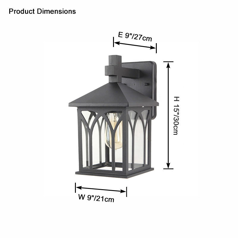 WOMO Seeded Glass Outdoor Wall Light-WM9201