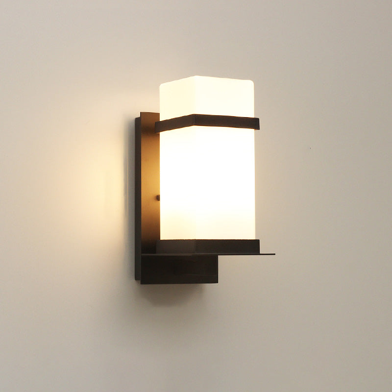 WOMO Frosted Glass Outdoor Wall Sconce-WM9202