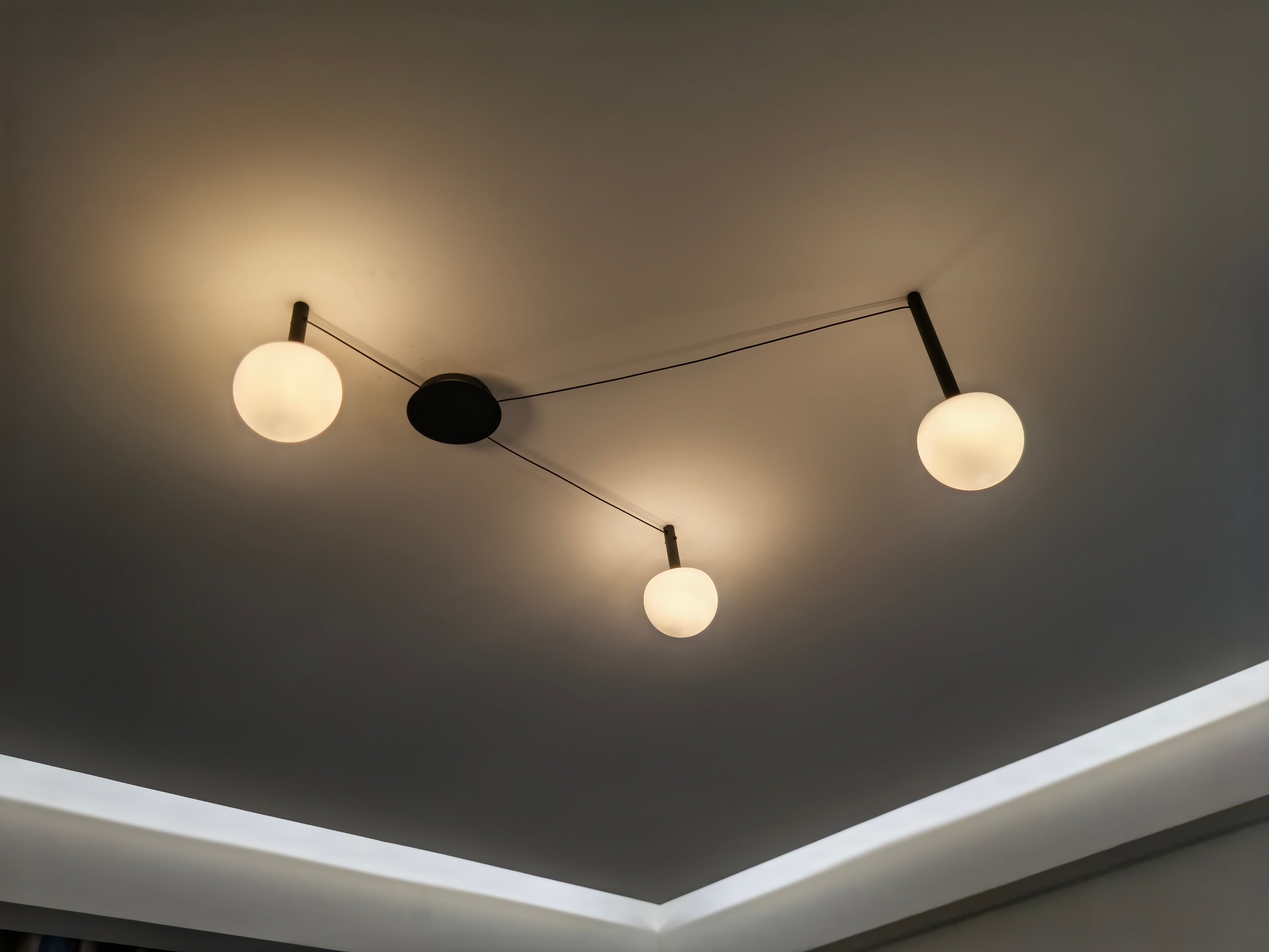 WOMO Custom Frosted Glass Globe Ceiling Light-WM1029