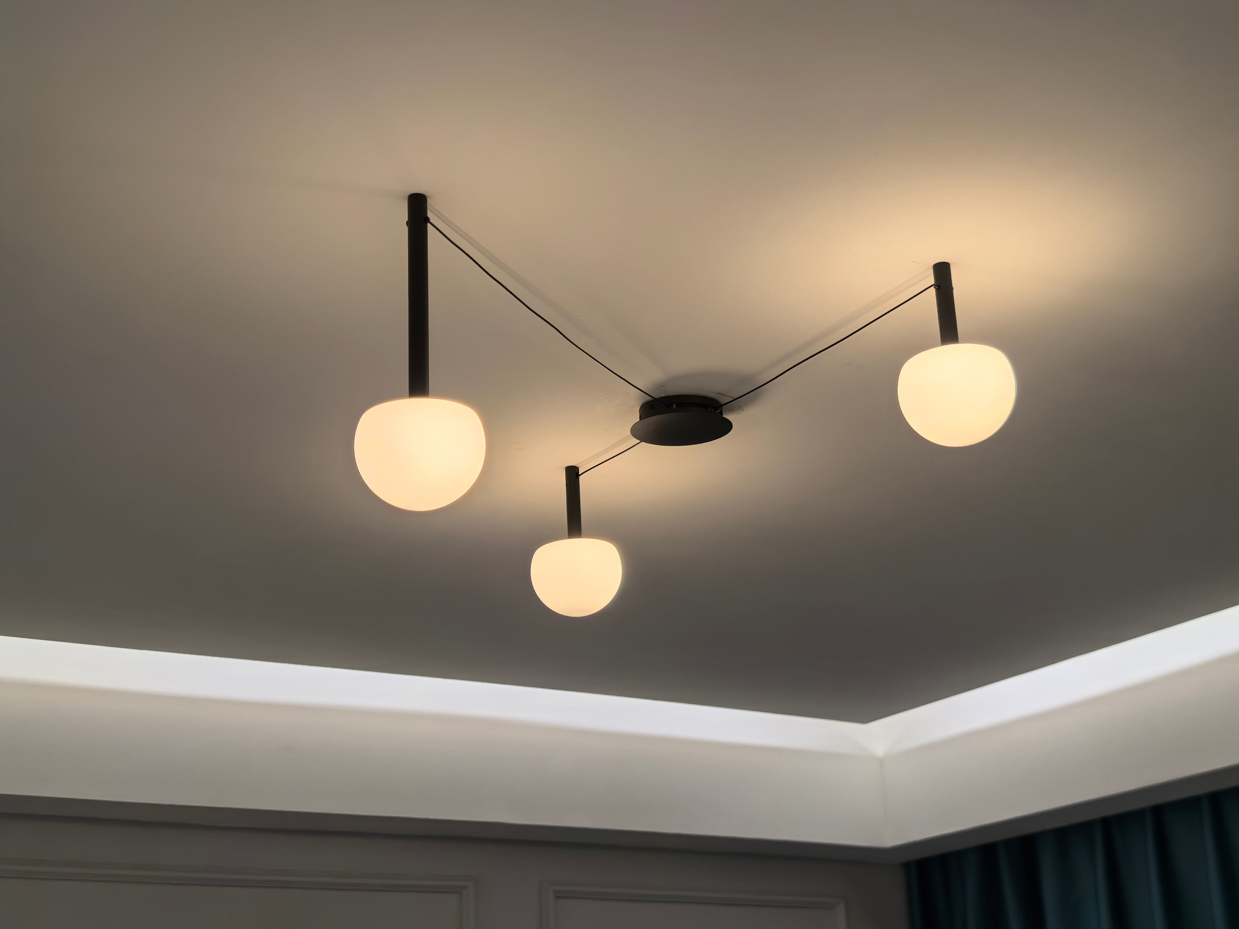 WOMO Custom Frosted Glass Globe Ceiling Light-WM1029