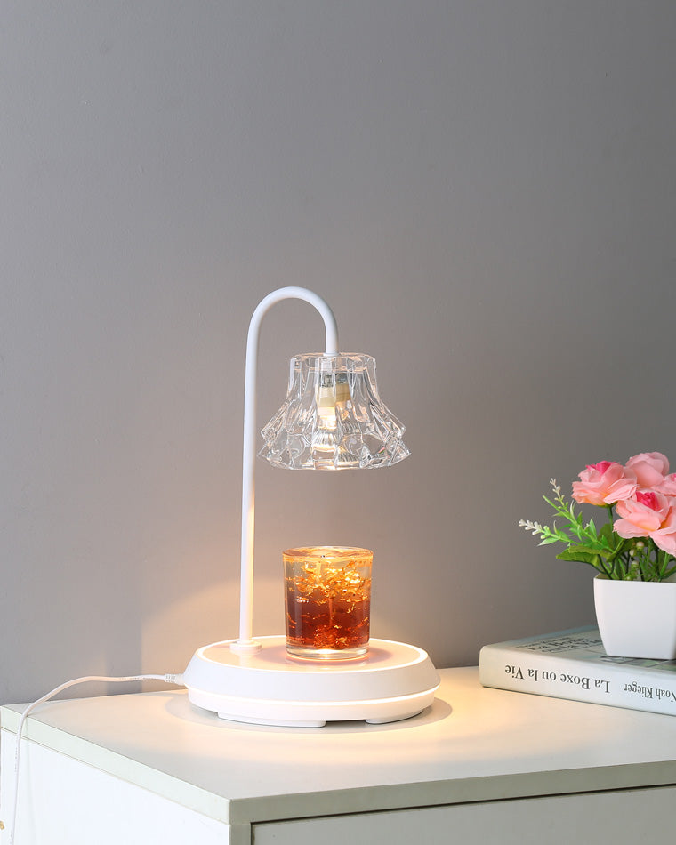 WOMO Dimmable Touch Small Glass Table Lamp with Wireless Charger-WM8046