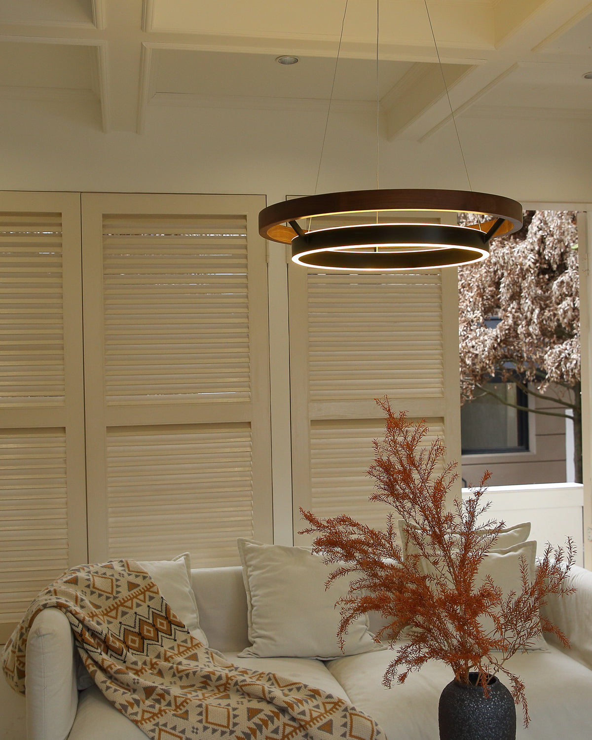WOMO Circular Wood Led Chandelier-WM2492