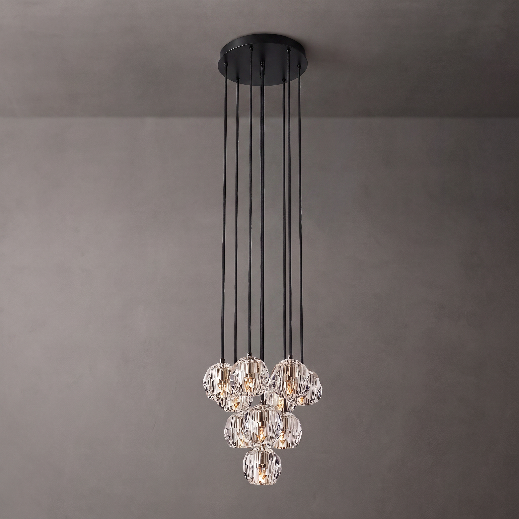 WOMO Crystal Cluster Chandelier – Boule