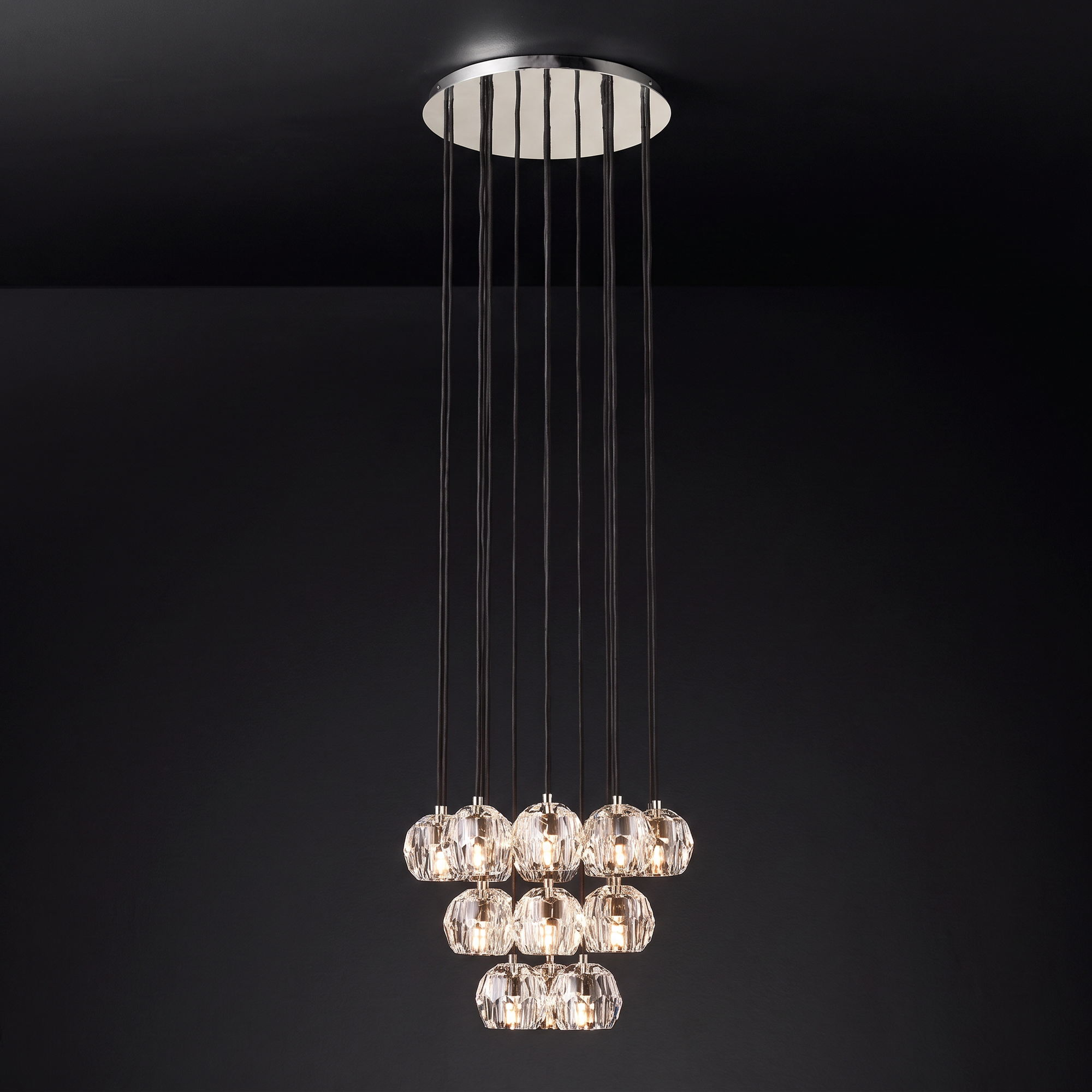 WOMO Crystal Cluster Chandelier – Boule