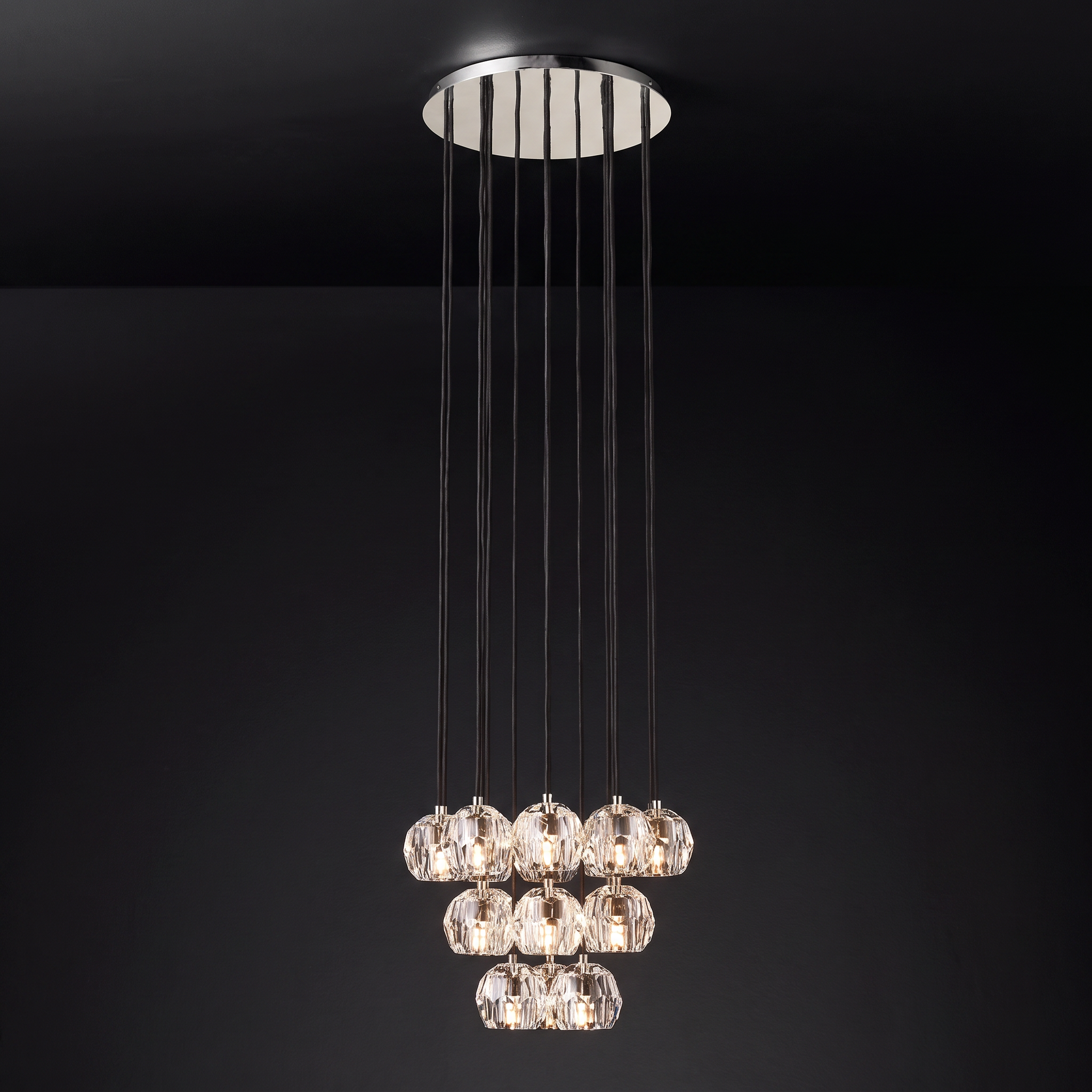 WOMO Crystal Cluster Chandelier – Boule